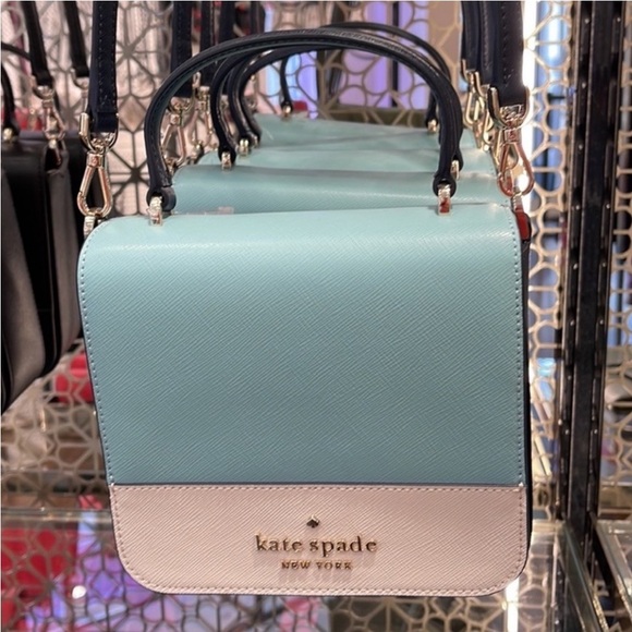 Kate spade Staci
Colorblock Square
Saffiano Crossbody Bag, Poolside Blue - Picture 4 of 10